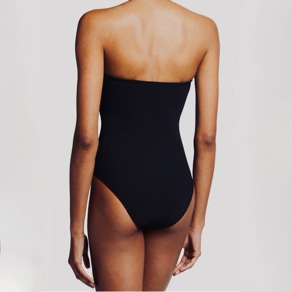 Shan Lea Convertible Strapless Italian Sourced Microfiber Bodysuit or Swimsuit M - Picture 3 of 8